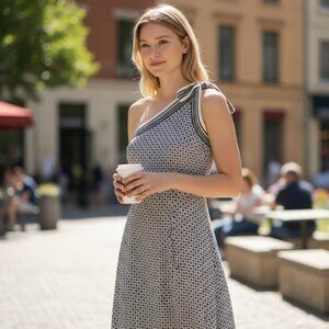 Abercrombie & Fitch Black and White Maxi Dress